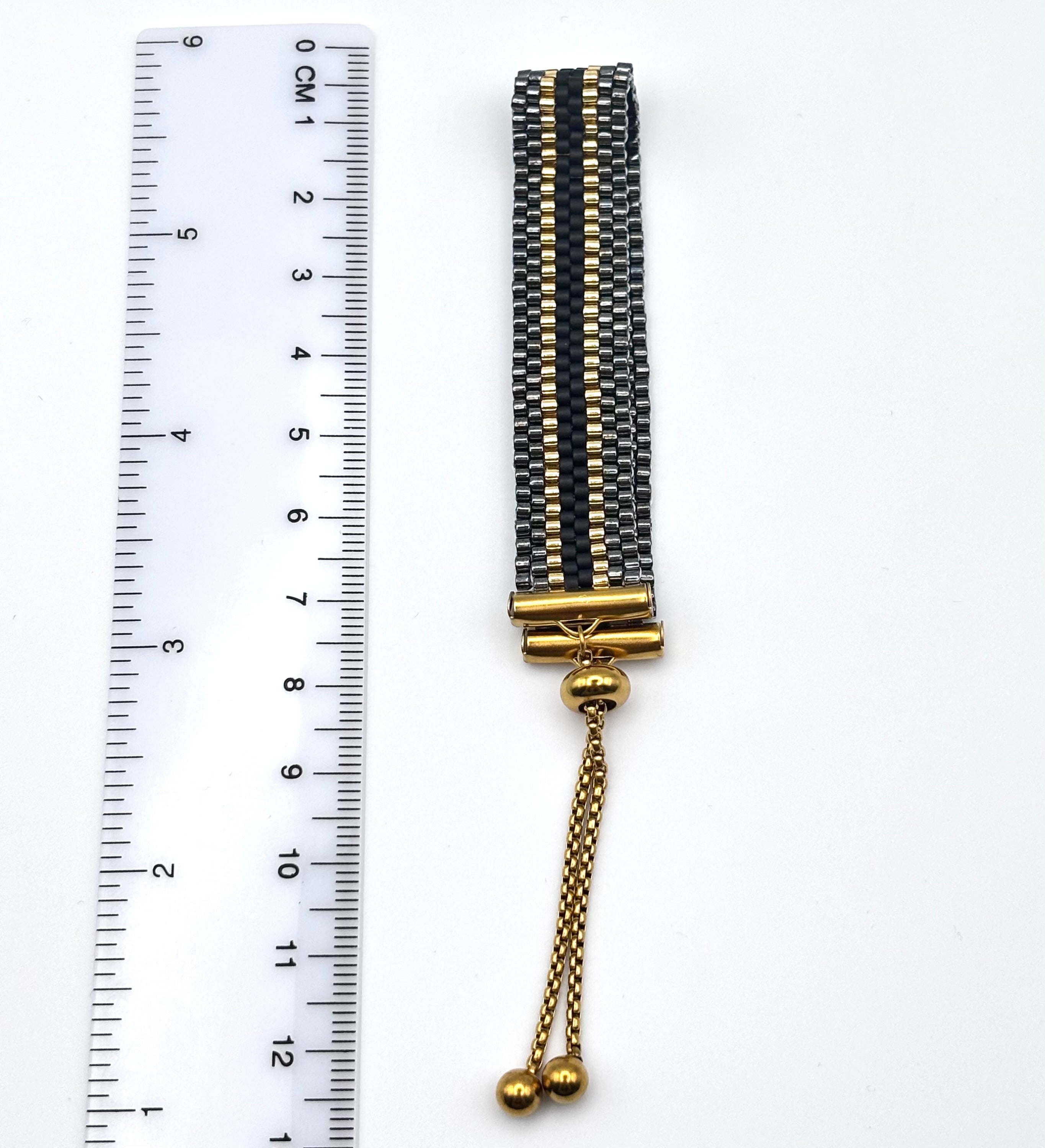 WP13 - PerlenSet präsent - 2teilig - FransenSpiel mit breitem EdelArmband