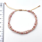 WP11 - PerlenSet edel - 2teilig - GlanzCreolen mit 3fach Armband