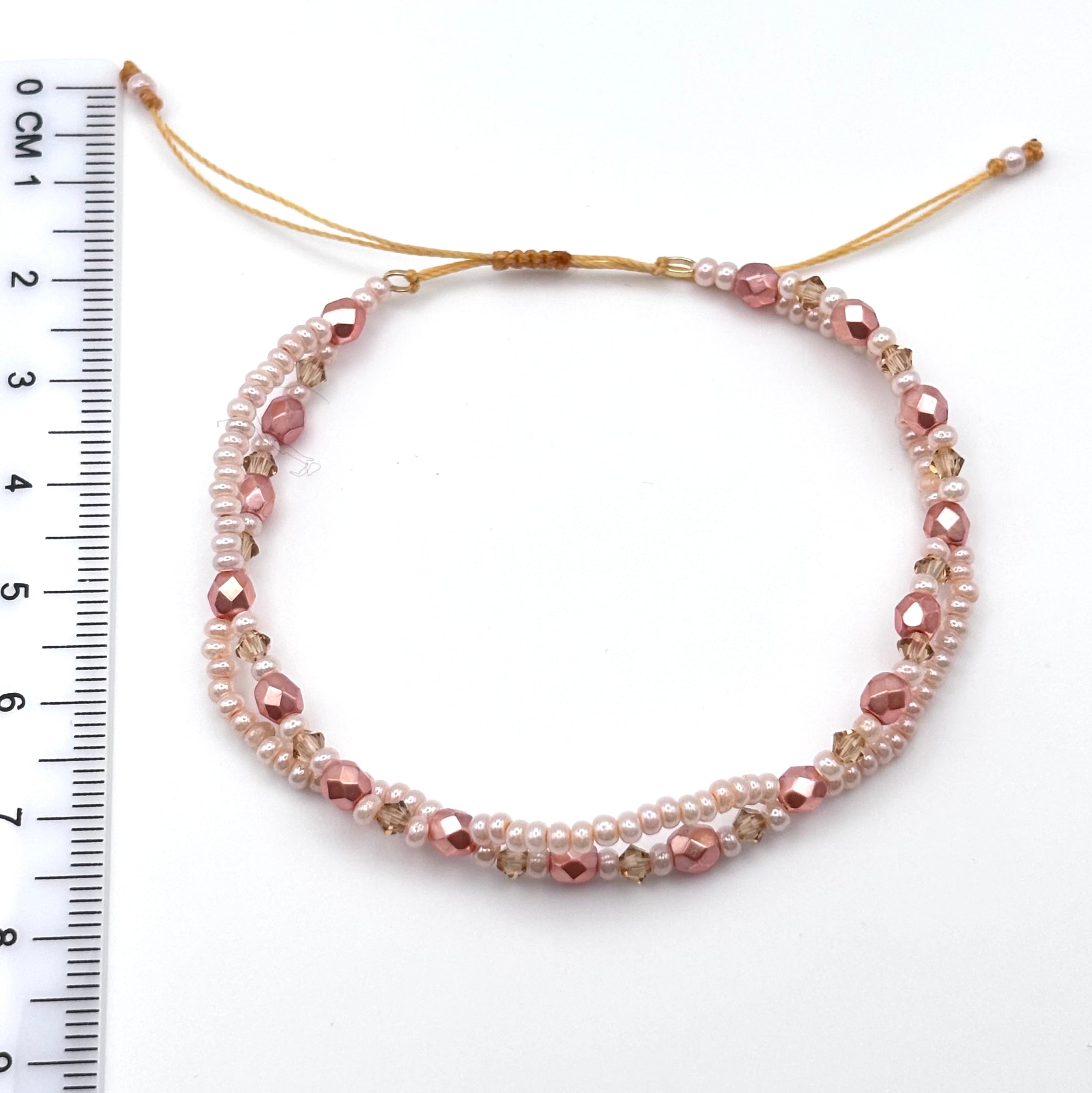 WP11 - PerlenSet edel - 2teilig - GlanzCreolen mit 3fach Armband
