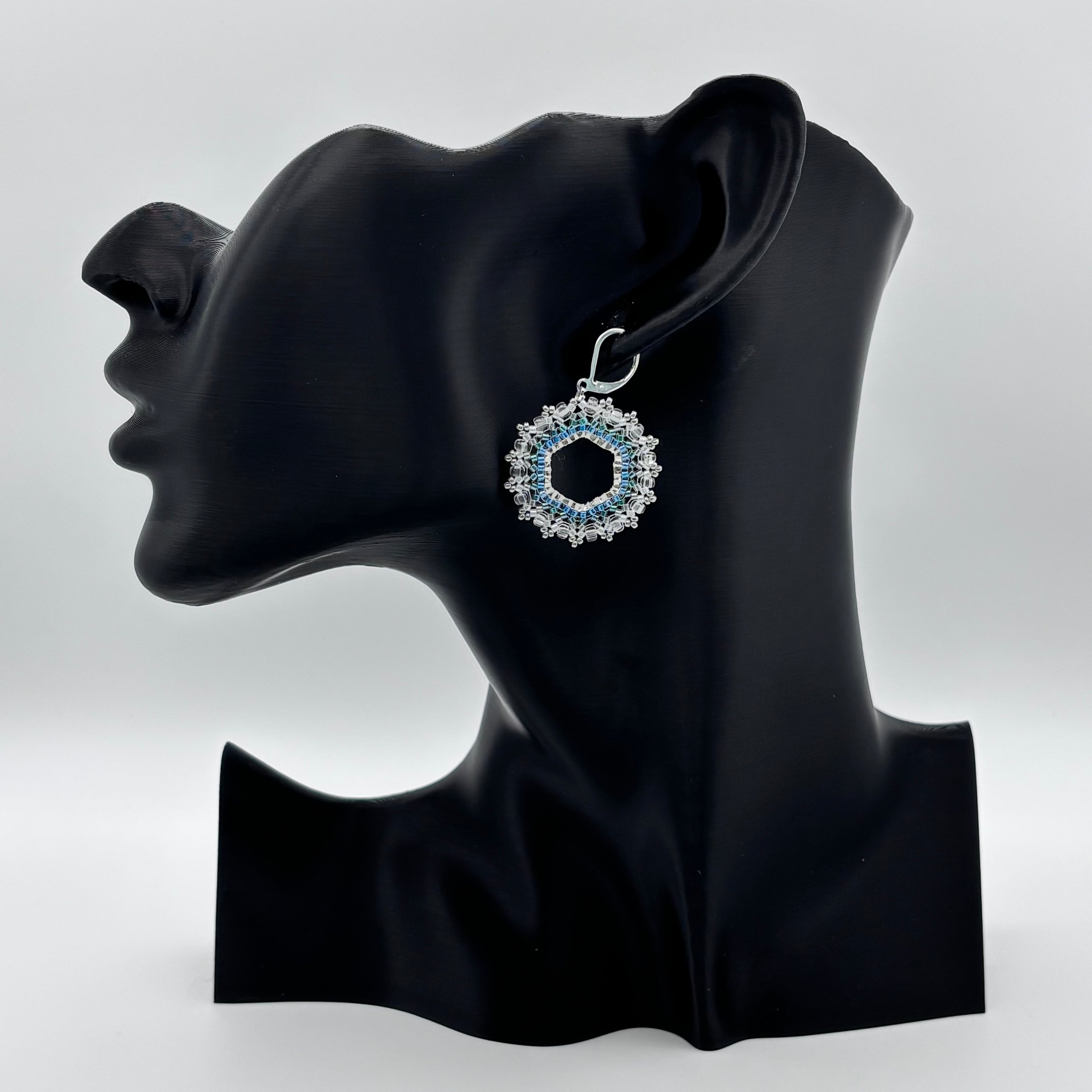 GP03 - GlitzerCreolen zart mit Brisur